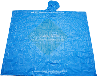 Blue vinyl raincape poncho manufacturer